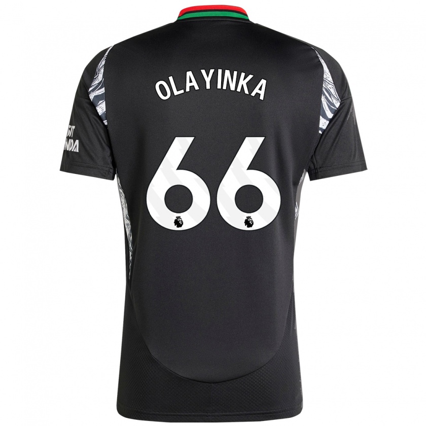 Kandiny Bambino Maglia James Olayinka #66 Nero Kit Gara Away 2024/25 Maglietta