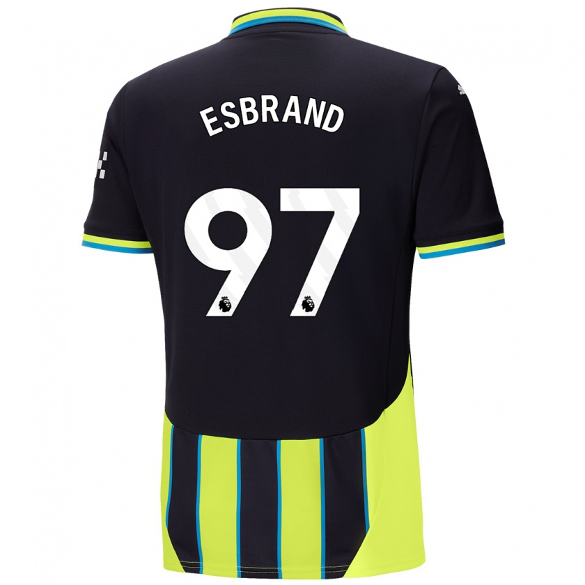 Kandiny Bambino Maglia Josh Wilson-Esbrand #97 Blu Giallo Kit Gara Away 2024/25 Maglietta