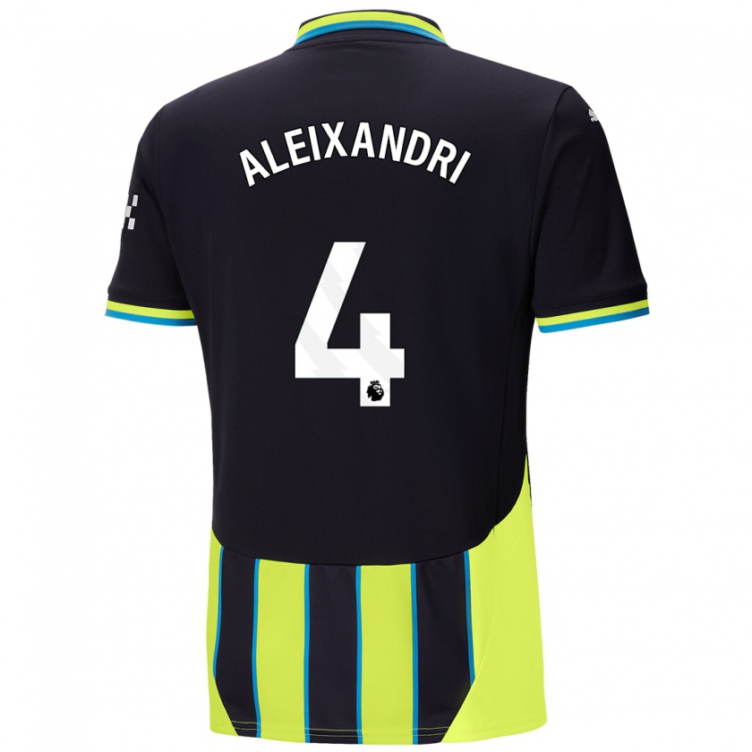 Kandiny Kinderen Laia Aleixandri #4 Blauw Geel Uitshirt Uittenue 2024/25 T-Shirt