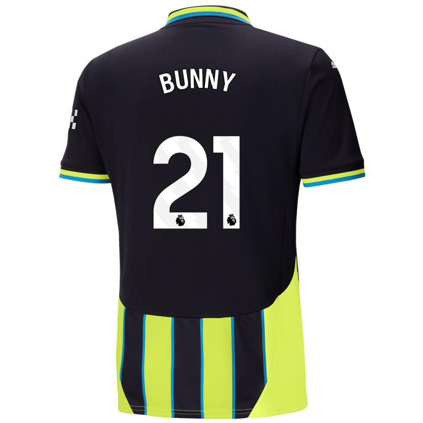 Kandiny Bambino Maglia Khadija Shaw #21 Blu Giallo Kit Gara Away 2024/25 Maglietta