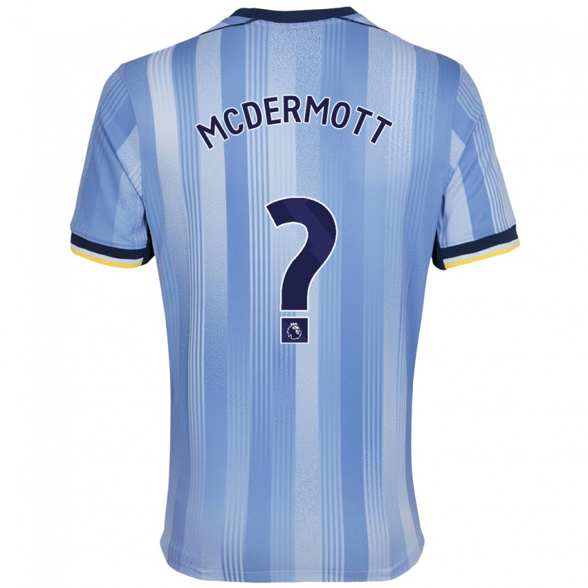 Kandiny Bambino Maglia Pele Arganese-Mcdermott #0 Azzurro Chiaro Kit Gara Away 2024/25 Maglietta