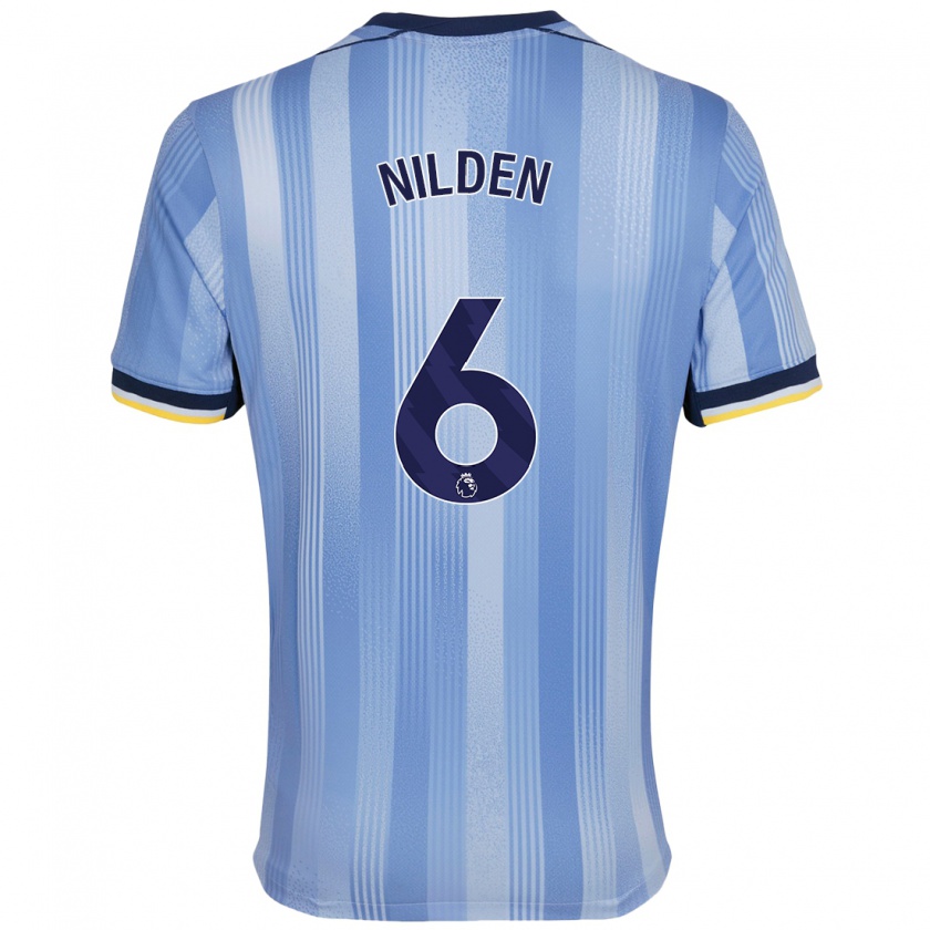 Kandiny Bambino Maglia Amanda Nildén #6 Azzurro Chiaro Kit Gara Away 2024/25 Maglietta