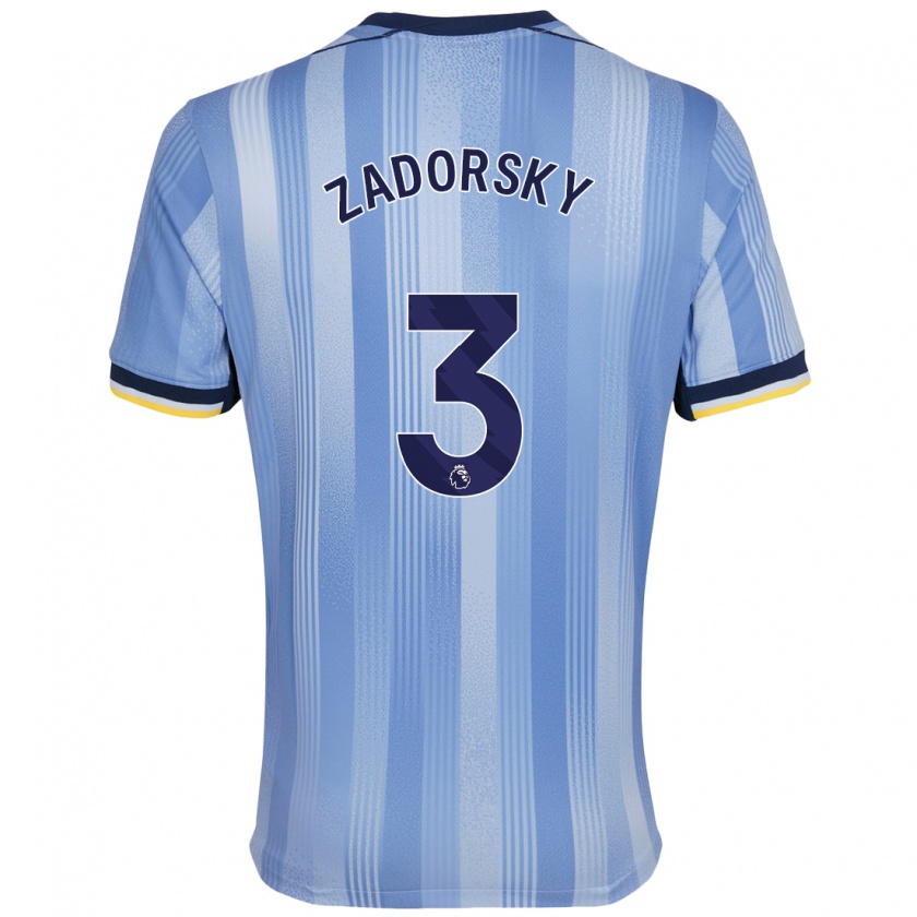 Kandiny Bambino Maglia Shelina Zadorsky #3 Azzurro Chiaro Kit Gara Away 2024/25 Maglietta