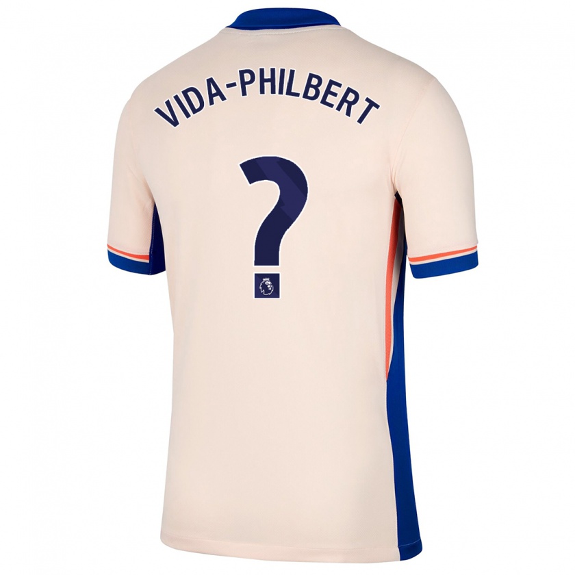 Kandiny Kinderen Joel Vida-Philbert #0 Lichtbeige Uitshirt Uittenue 2024/25 T-Shirt