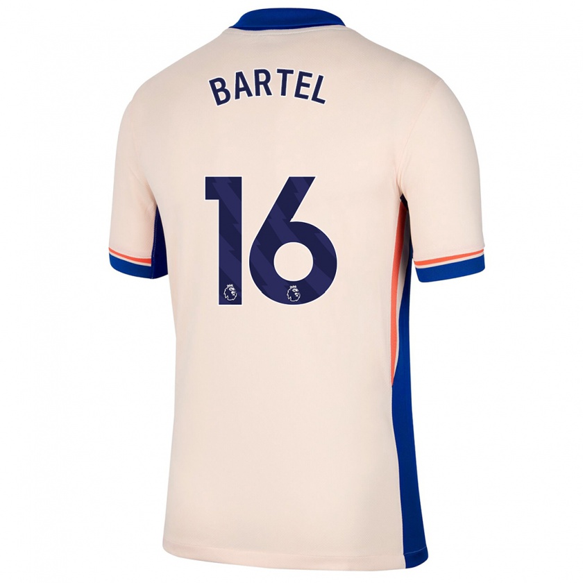 Kandiny Bambino Maglia Júlia Bartel #16 Beige Chiaro Kit Gara Away 2024/25 Maglietta