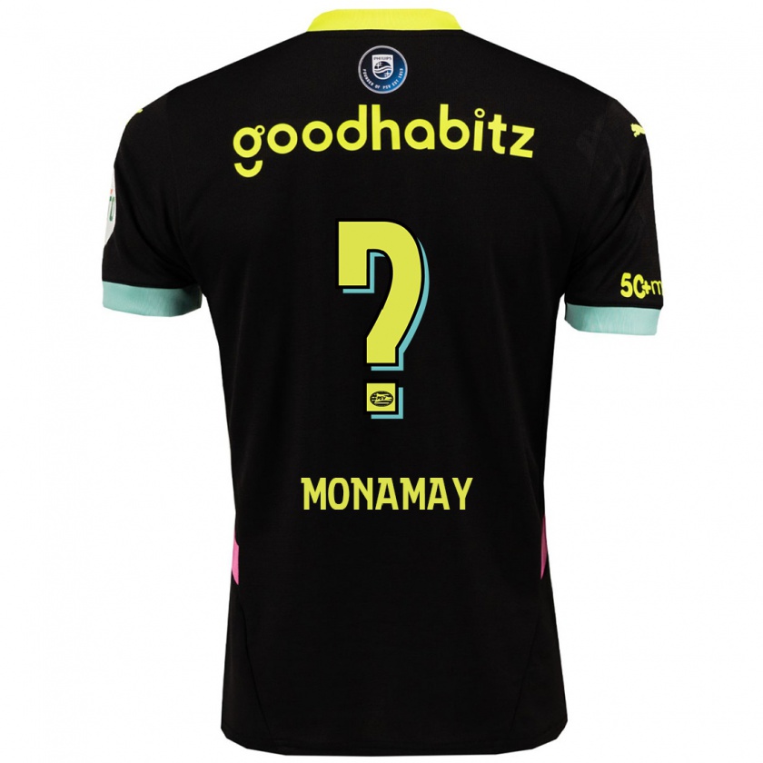 Kandiny Kinderen Madi Monamay #0 Zwart Geel Uitshirt Uittenue 2024/25 T-Shirt België