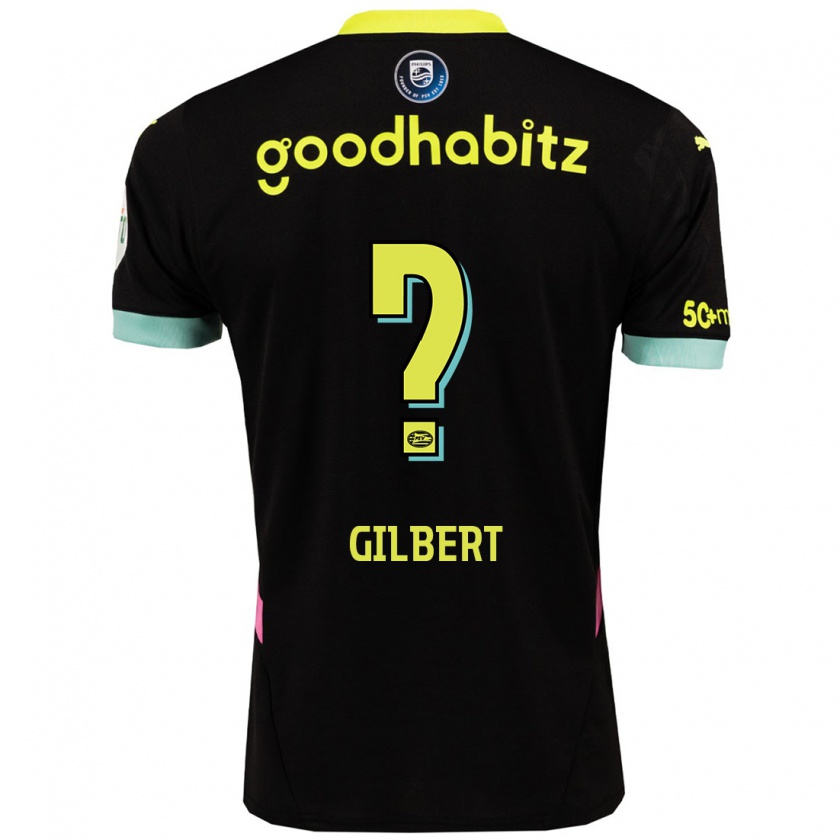 Kandiny Kinderen Dantaye Gilbert #0 Zwart Geel Uitshirt Uittenue 2024/25 T-Shirt