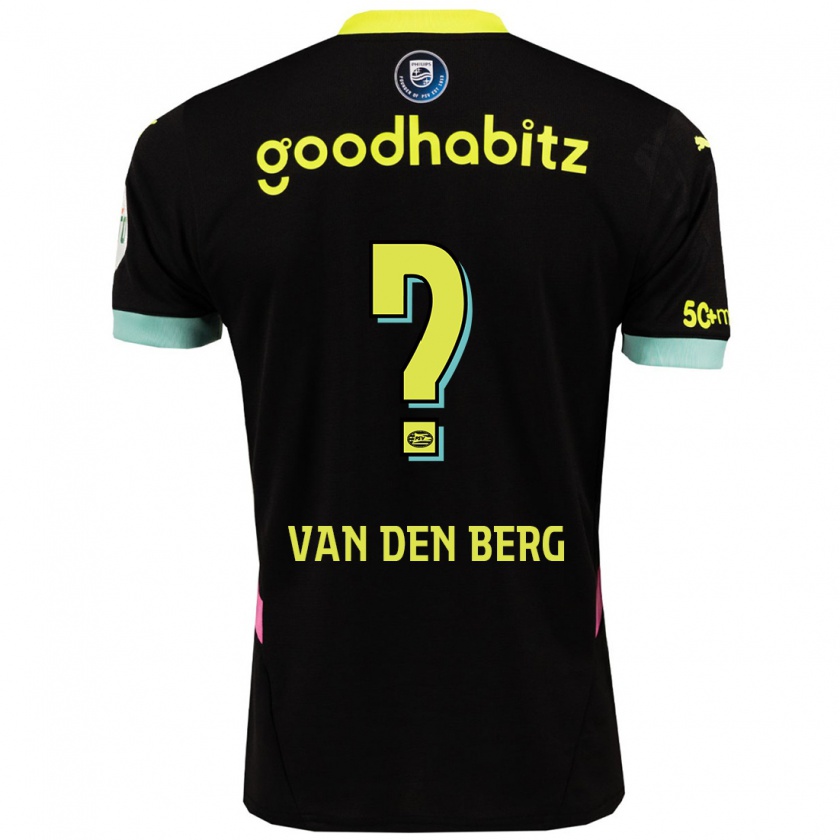 Kandiny Kinderen Joel Van Den Berg #0 Zwart Geel Uitshirt Uittenue 2024/25 T-Shirt