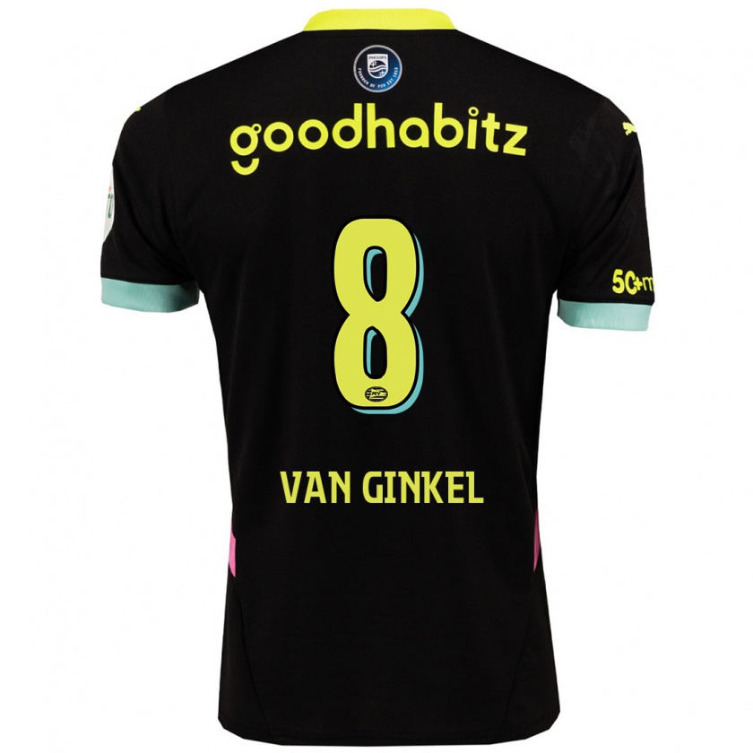 Kandiny Kinder Marco Van Ginkel #8 Schwarz Gelb Auswärtstrikot Trikot 2024/25 T-Shirt Österreich