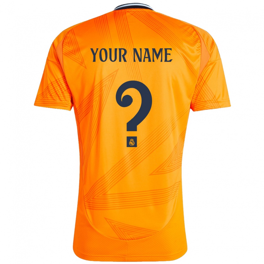 Kandiny Kinderen Uw Naam #0 Oranje Uitshirt Uittenue 2024/25 T-Shirt