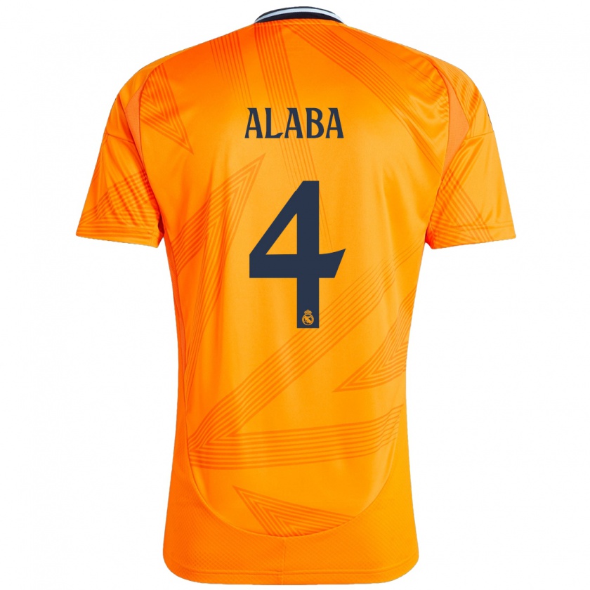 Kandiny Kinderen David Alaba #4 Oranje Uitshirt Uittenue 2024/25 T-Shirt België