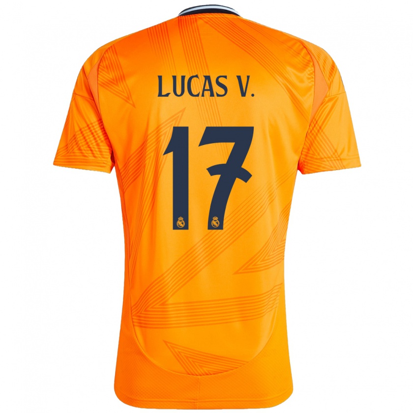 Kandiny Dzieci Lucas Vázquez #17 Pomarańczowy Wyjazdowa Koszulka 2024/25 Koszulki Klubowe