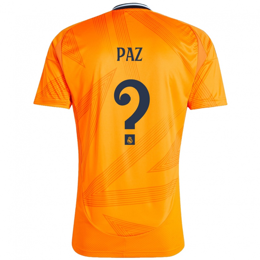 Kandiny Kinderen Nico Paz #0 Oranje Uitshirt Uittenue 2024/25 T-Shirt