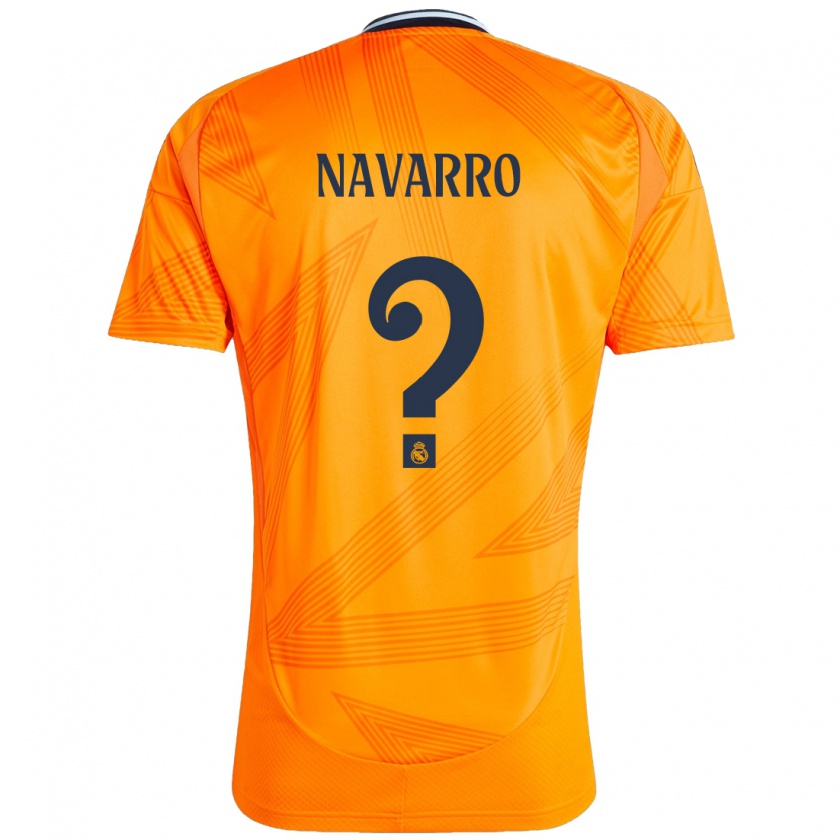 Kandiny Bambino Maglia Gonzalo Navarro #0 Arancione Kit Gara Away 2024/25 Maglietta