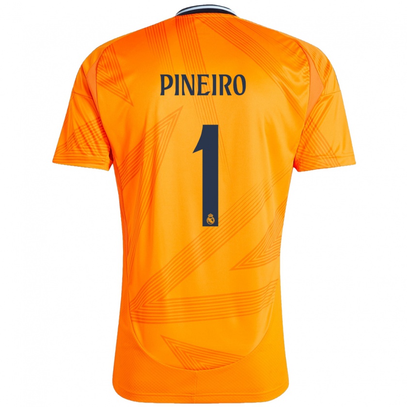 Kandiny Kinderen Diego Piñeiro #1 Oranje Uitshirt Uittenue 2024/25 T-Shirt