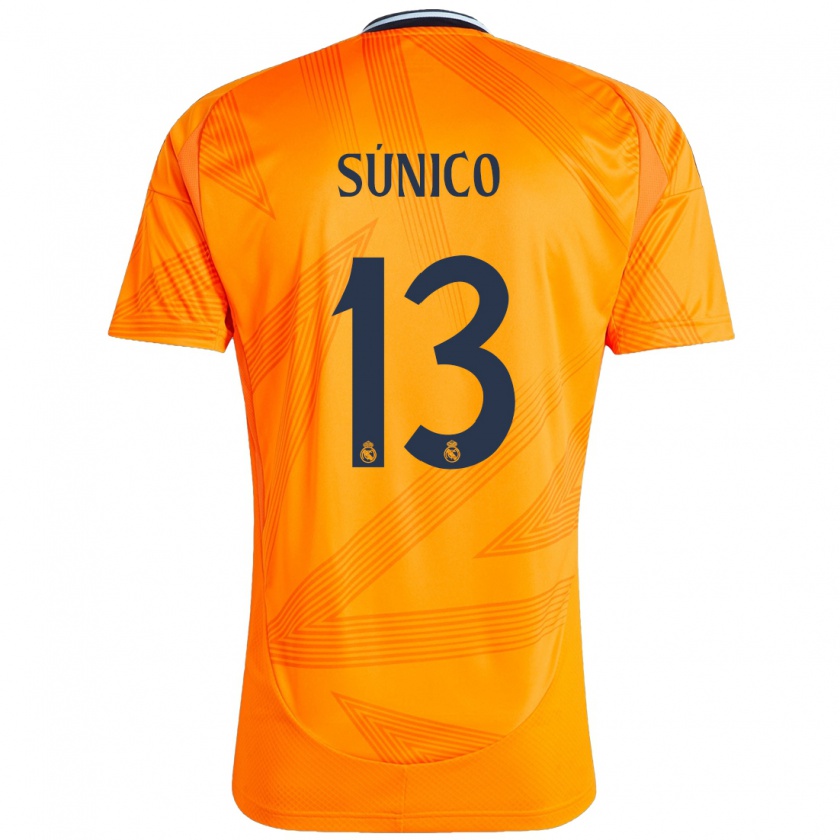 Kandiny Bambino Maglia Guille Súnico #13 Arancione Kit Gara Away 2024/25 Maglietta