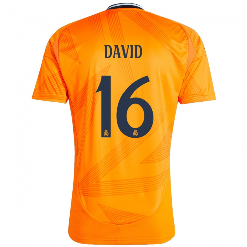 Kandiny Kinderen Antonio David #16 Oranje Uitshirt Uittenue 2024/25 T-Shirt