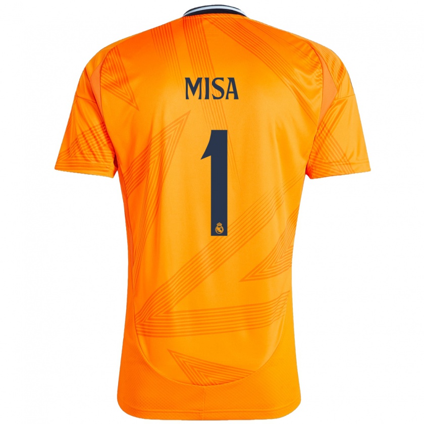 Kandiny Bambino Maglia Misa Rodríguez #1 Arancione Kit Gara Away 2024/25 Maglietta