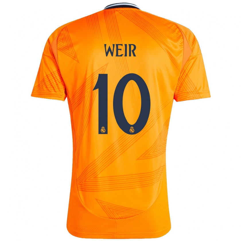 Kandiny Kinderen Caroline Weir #10 Oranje Uitshirt Uittenue 2024/25 T-Shirt