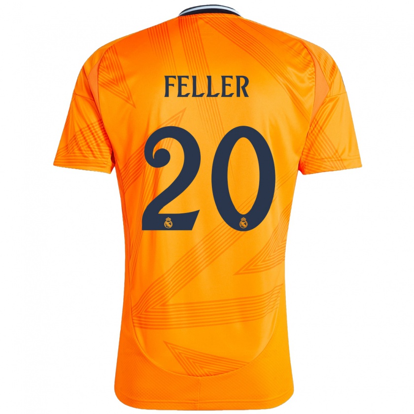 Kandiny Kinder Naomie Feller #20 Orange Auswärtstrikot Trikot 2024/25 T-Shirt Österreich