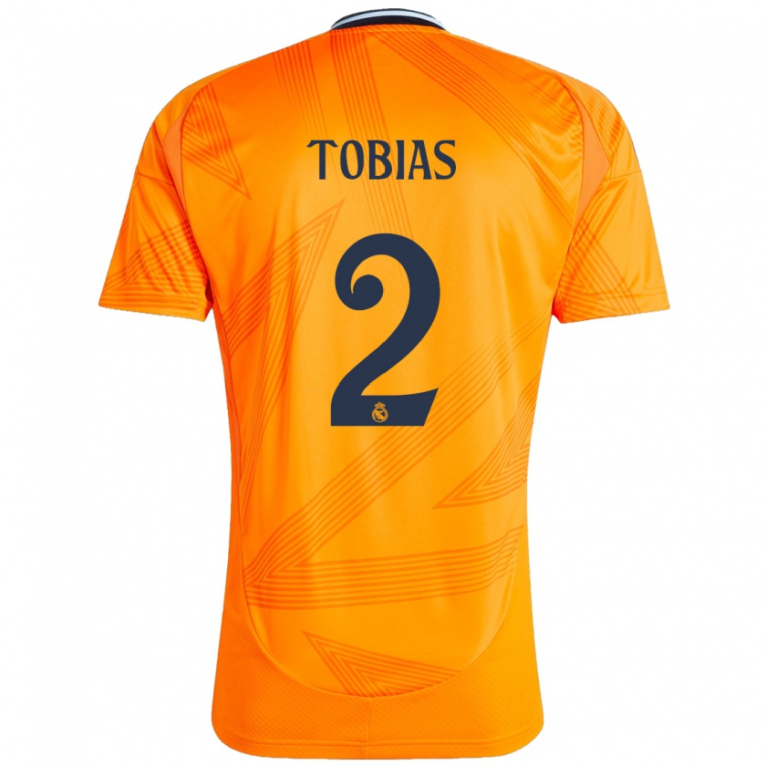 Kandiny Kinderen Vinícius Tobias #2 Oranje Uitshirt Uittenue 2024/25 T-Shirt België