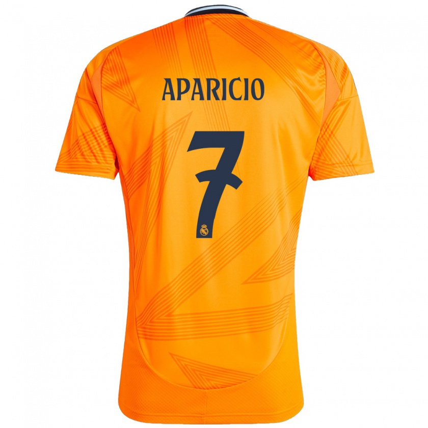 Kandiny Kinderen Esteban Aparicio #7 Oranje Uitshirt Uittenue 2024/25 T-Shirt