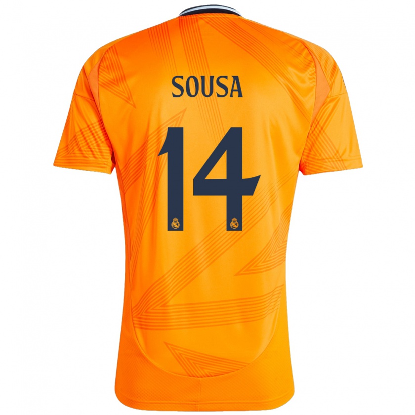 Kandiny Kinderen Kathellen Sousa #14 Oranje Uitshirt Uittenue 2024/25 T-Shirt