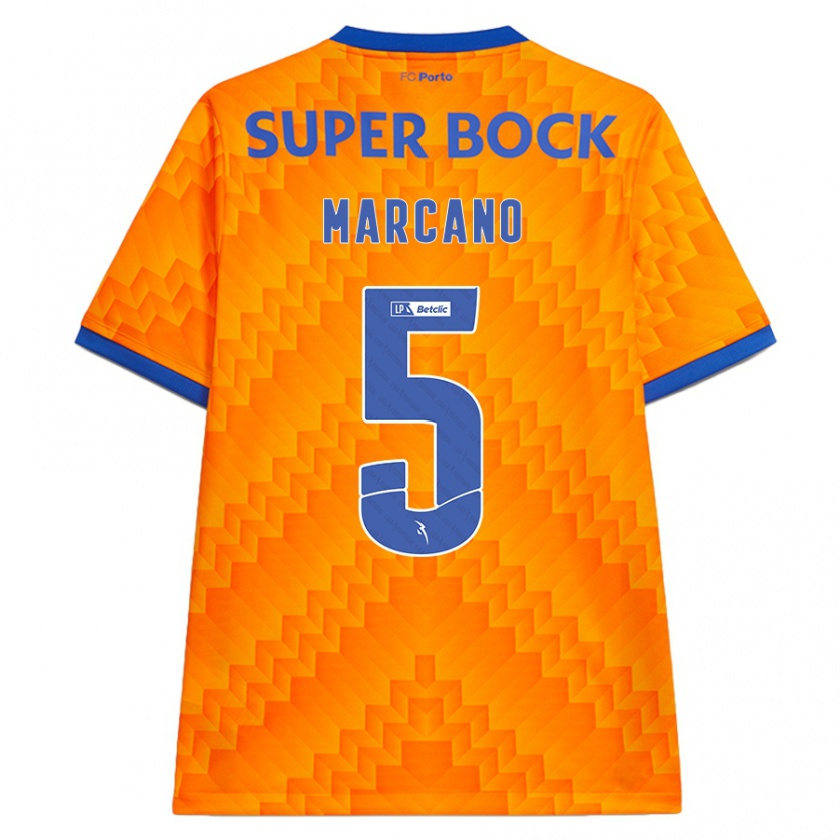 Kandiny Bambino Maglia Iván Marcano #5 Arancione Kit Gara Away 2024/25 Maglietta