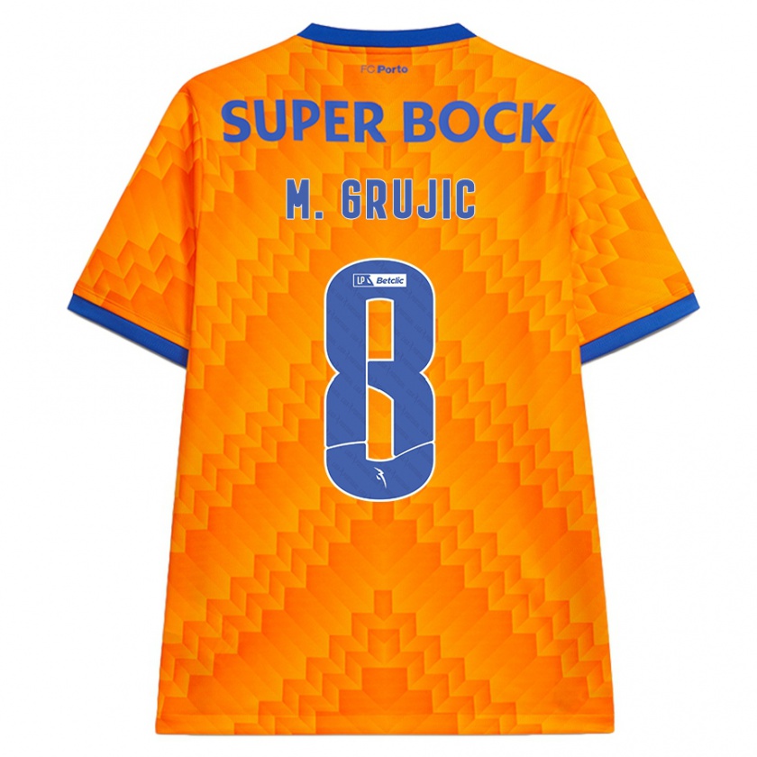 Kandiny Kinderen Marko Grujic #8 Oranje Uitshirt Uittenue 2024/25 T-Shirt