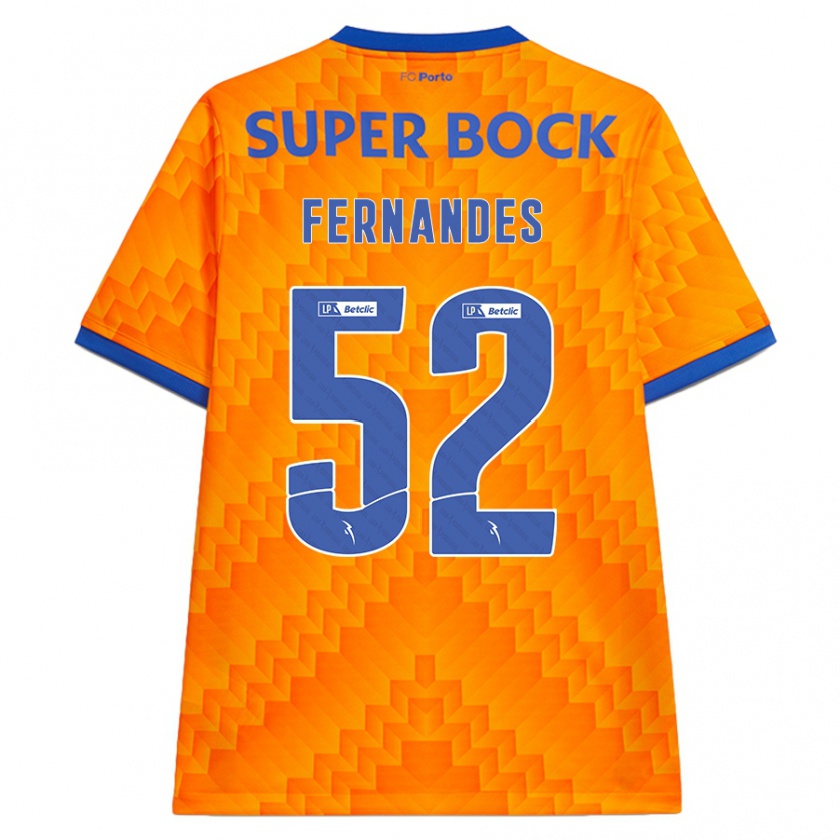 Kandiny Kinderen Martim Fernandes #52 Oranje Uitshirt Uittenue 2024/25 T-Shirt