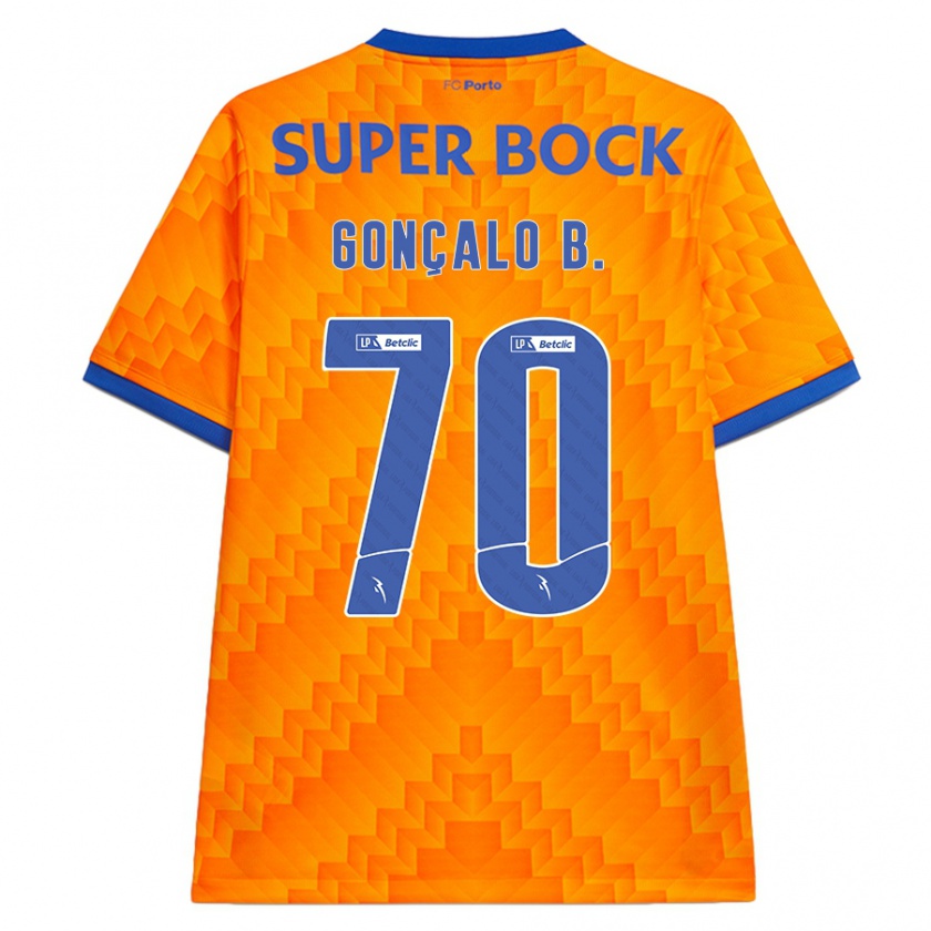 Kandiny Bambino Maglia Gonçalo Borges #70 Arancione Kit Gara Away 2024/25 Maglietta