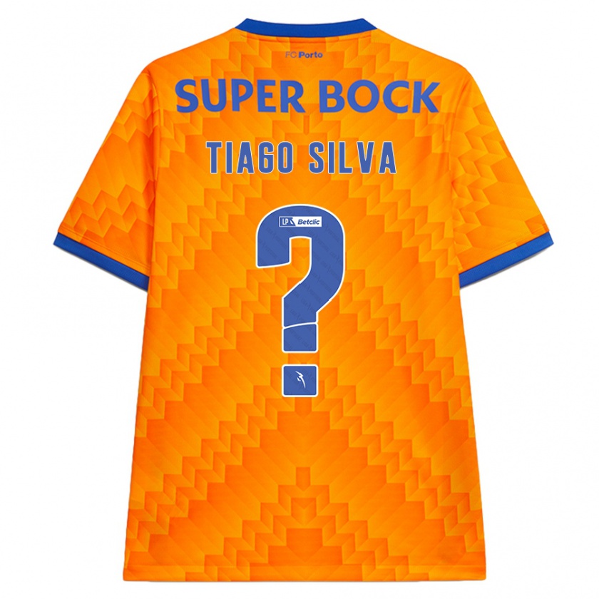 Kandiny Kinderen Tiago Silva #0 Oranje Uitshirt Uittenue 2024/25 T-Shirt