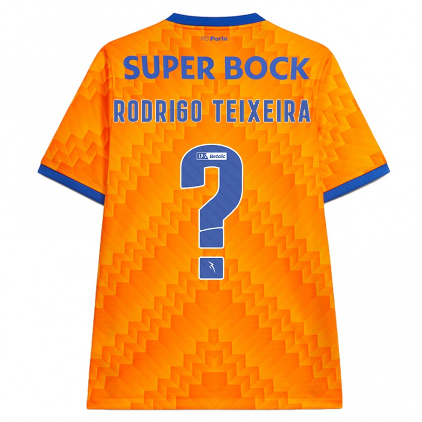 Kandiny Kinderen Rodrigo Teixeira #0 Oranje Uitshirt Uittenue 2024/25 T-Shirt