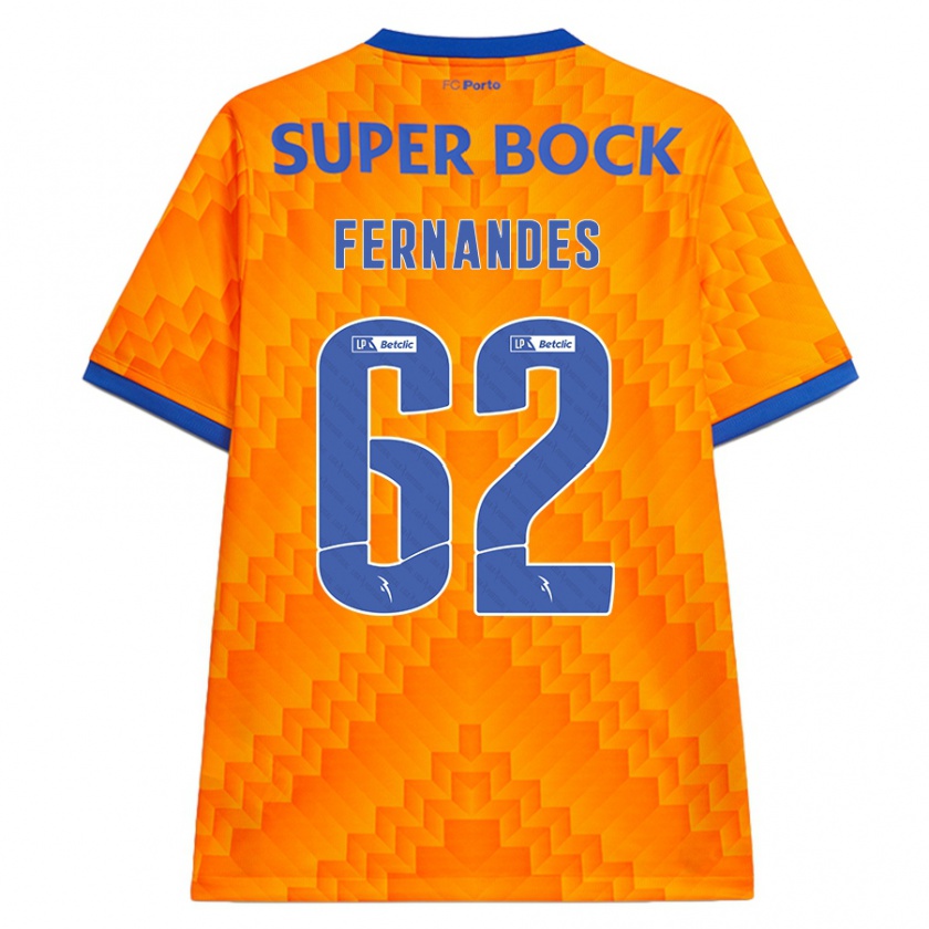 Kandiny Bambino Maglia Rodrigo Fernandes #62 Arancione Kit Gara Away 2024/25 Maglietta