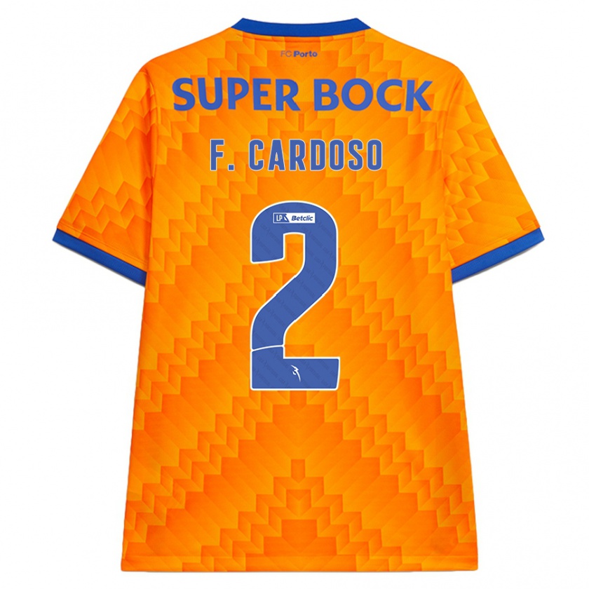 Kandiny Bambino Maglia Fábio Cardoso #2 Arancione Kit Gara Away 2024/25 Maglietta