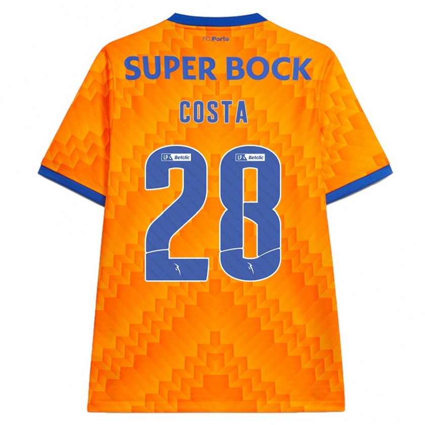 Kandiny Kinderen Bruno Costa #28 Oranje Uitshirt Uittenue 2024/25 T-Shirt