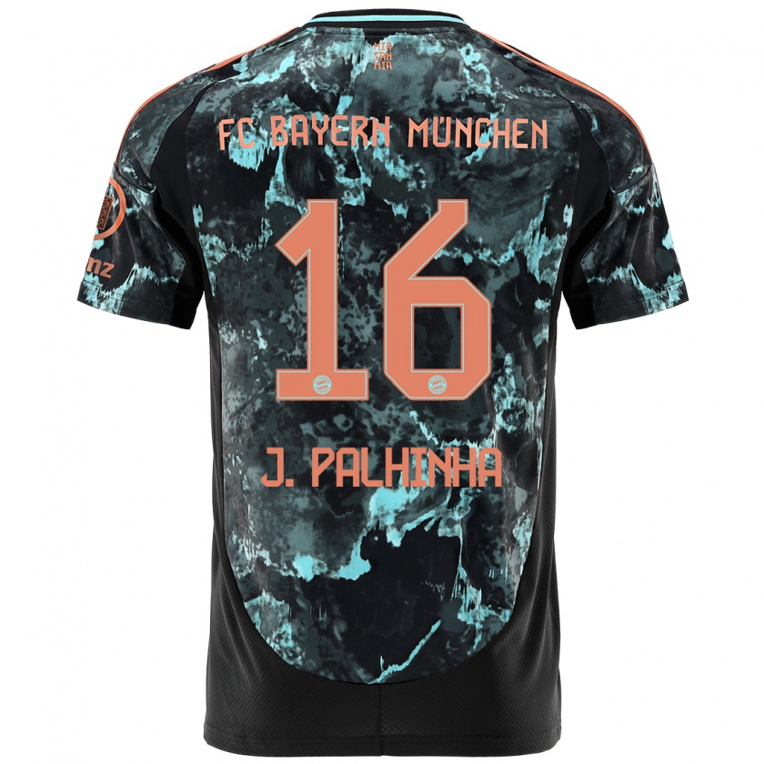 Kandiny Bambino Maglia João Palhinha #16 Nero Kit Gara Away 2024/25 Maglietta