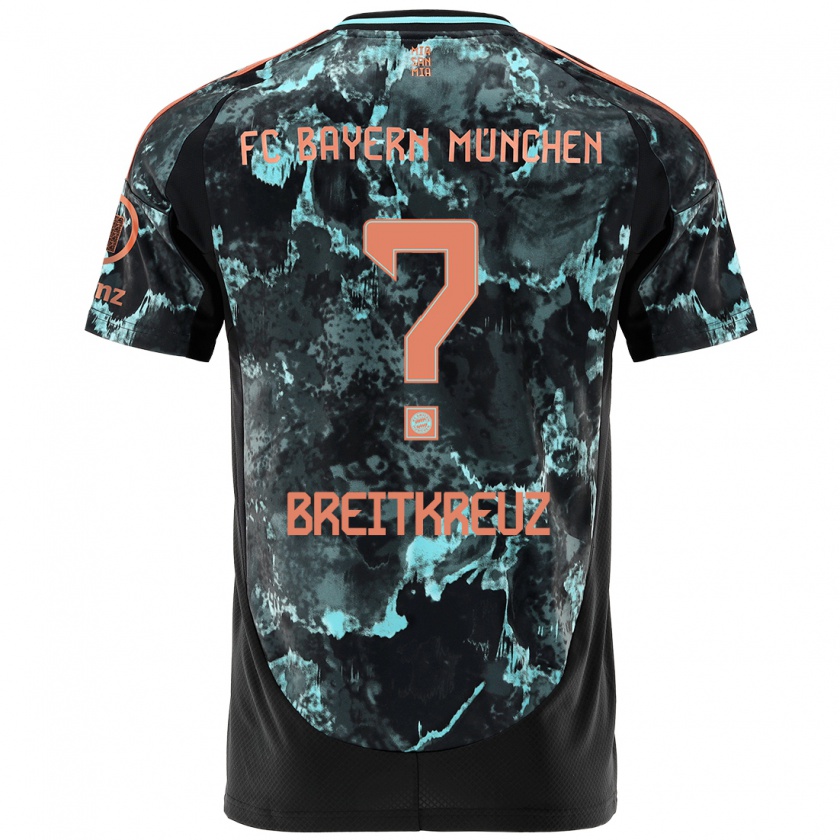 Kandiny Bambino Maglia Steve Breitkreuz #0 Nero Kit Gara Away 2024/25 Maglietta