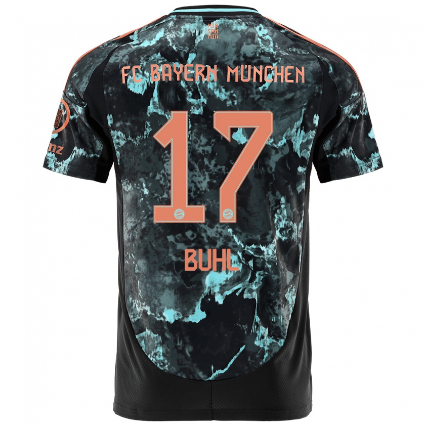 Kandiny Bambino Maglia Klara Bühl #17 Nero Kit Gara Away 2024/25 Maglietta