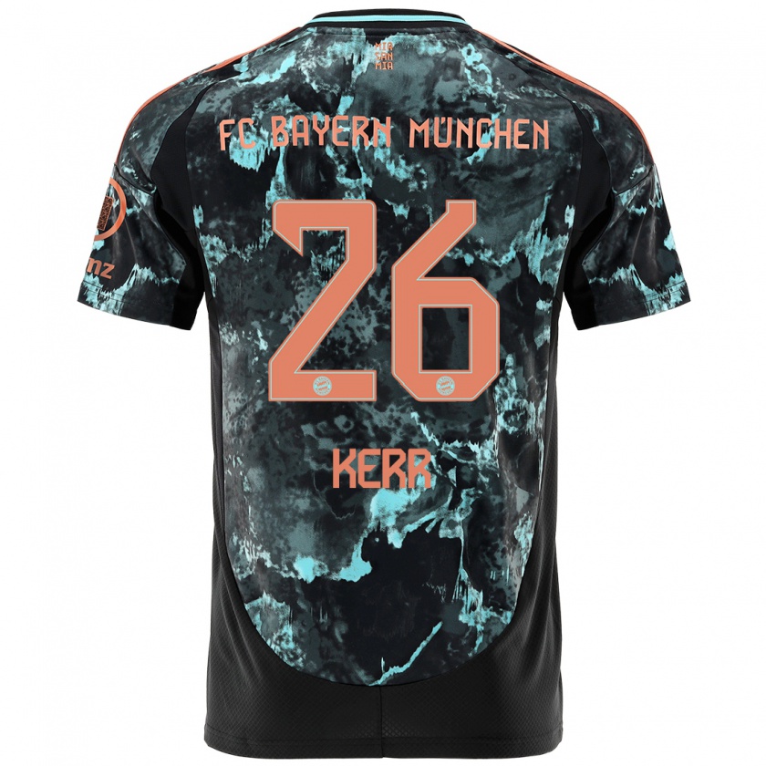 Kandiny Bambino Maglia Samantha Kerr #26 Nero Kit Gara Away 2024/25 Maglietta