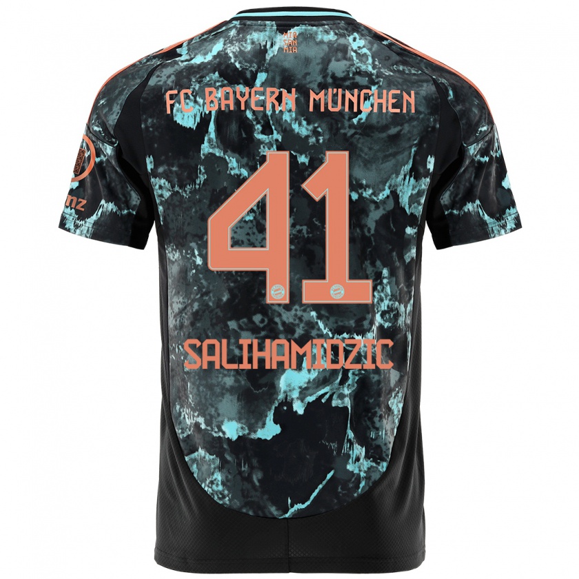 Kandiny Bambino Maglia Nick Salihamidzic #41 Nero Kit Gara Away 2024/25 Maglietta