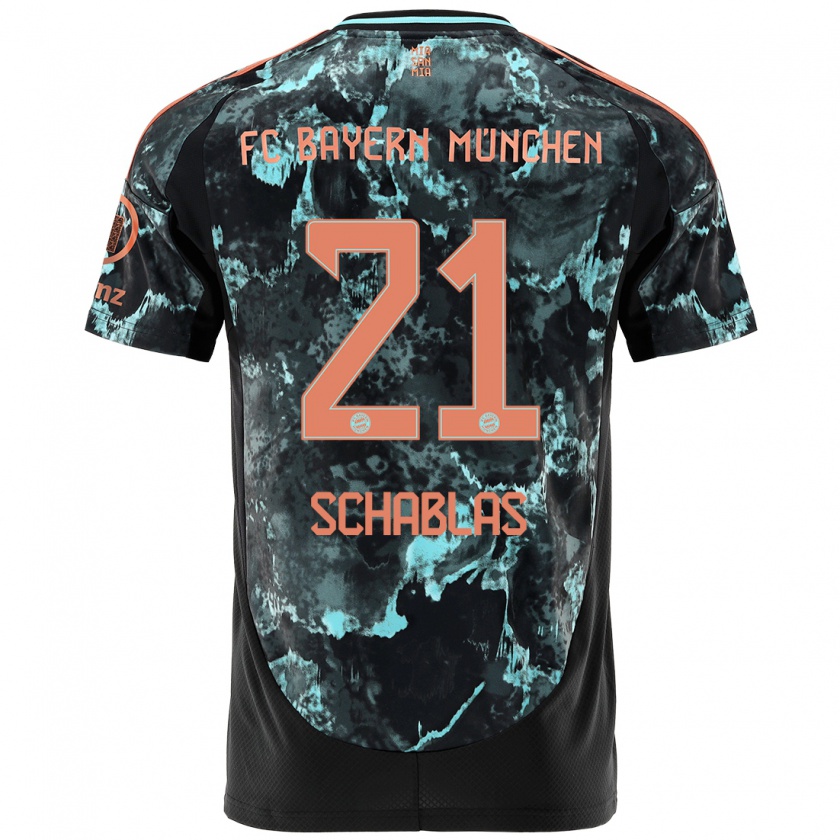 Kandiny Bambino Maglia Matteo Schablas #21 Nero Kit Gara Away 2024/25 Maglietta