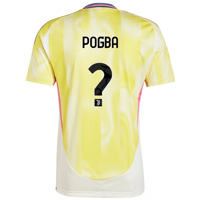 Kandiny Bambino Maglia Paul Pogba #0 Giallo Solare Kit Gara Away 2024/25 Maglietta