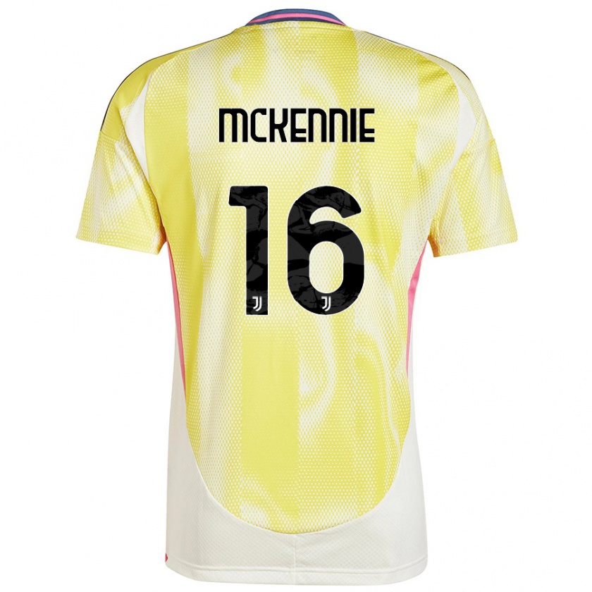 Kandiny Bambino Maglia Weston Mckennie #16 Giallo Solare Kit Gara Away 2024/25 Maglietta