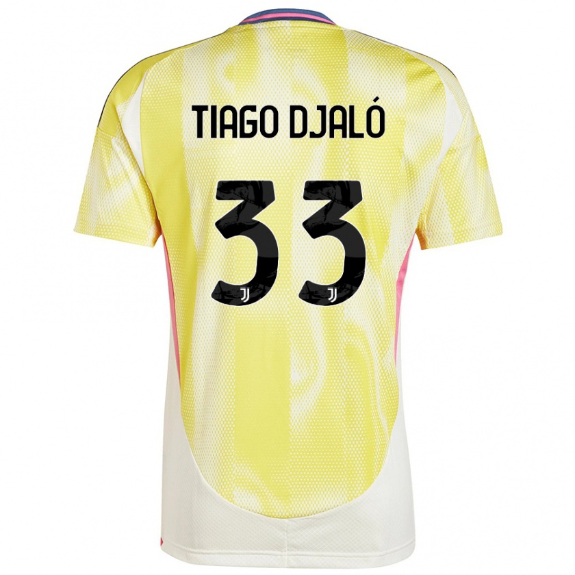 Kandiny Bambino Maglia Tiago Djaló #33 Giallo Solare Kit Gara Away 2024/25 Maglietta