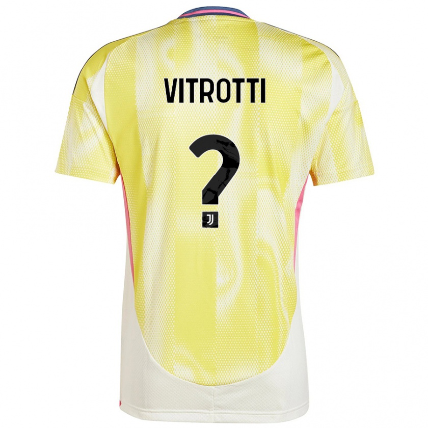 Kandiny Bambino Maglia Matteo Vitrotti #0 Giallo Solare Kit Gara Away 2024/25 Maglietta