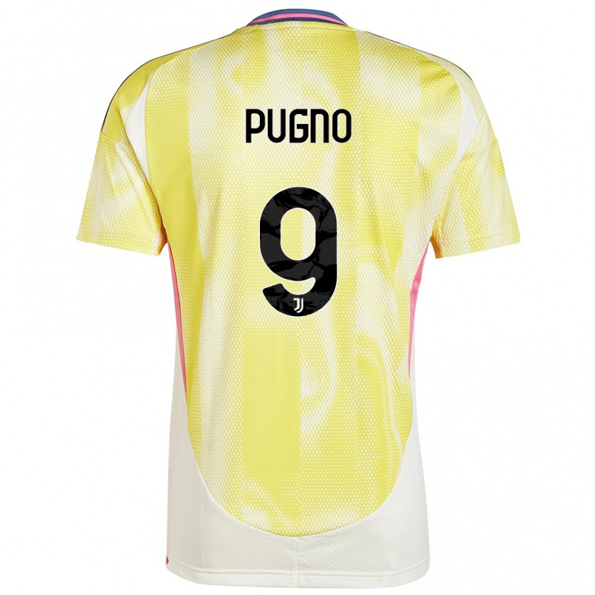 Kandiny Kinderen Diego Pugno #9 Zonnig Geel Uitshirt Uittenue 2024/25 T-Shirt