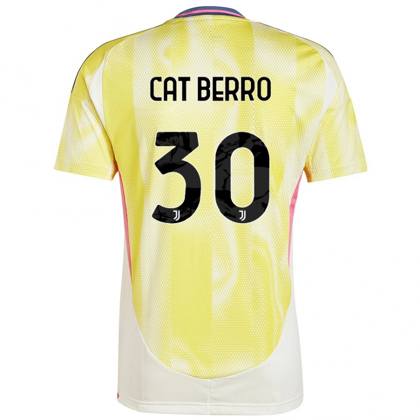 Kandiny Bambino Maglia Simone Cat Berro #30 Giallo Solare Kit Gara Away 2024/25 Maglietta