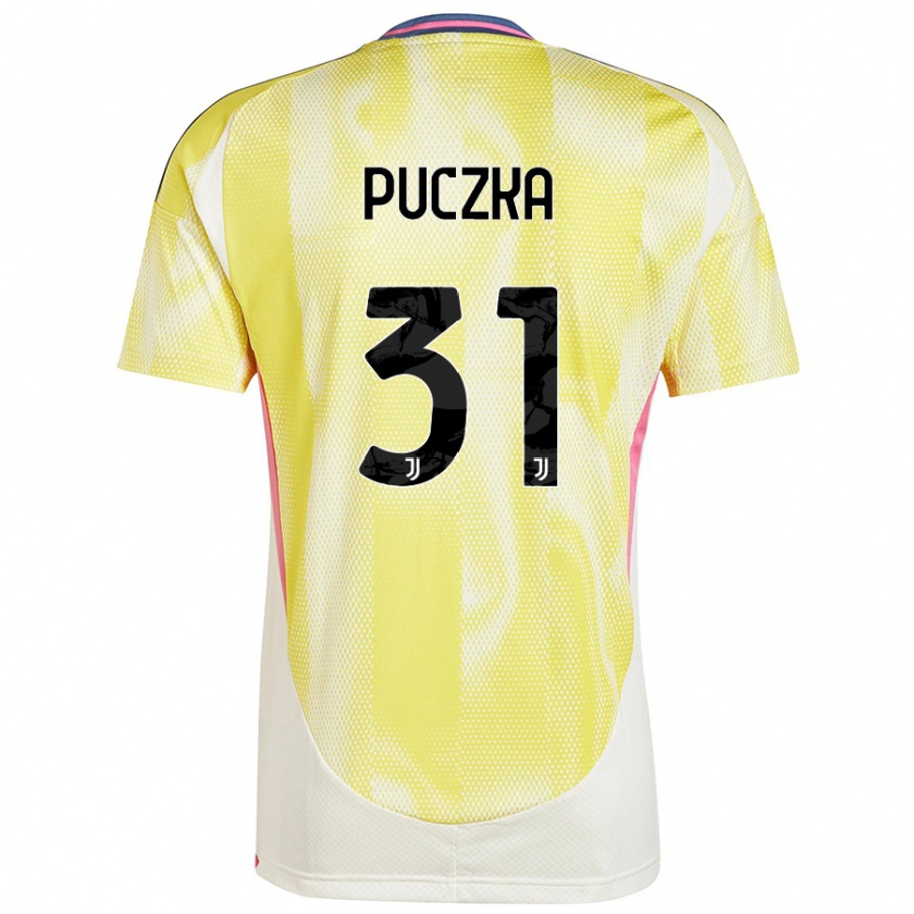 KandinyキッズDavid Puczka#31ソーラーイエローアウェイシャツ2024/25ジャージーユニフォーム