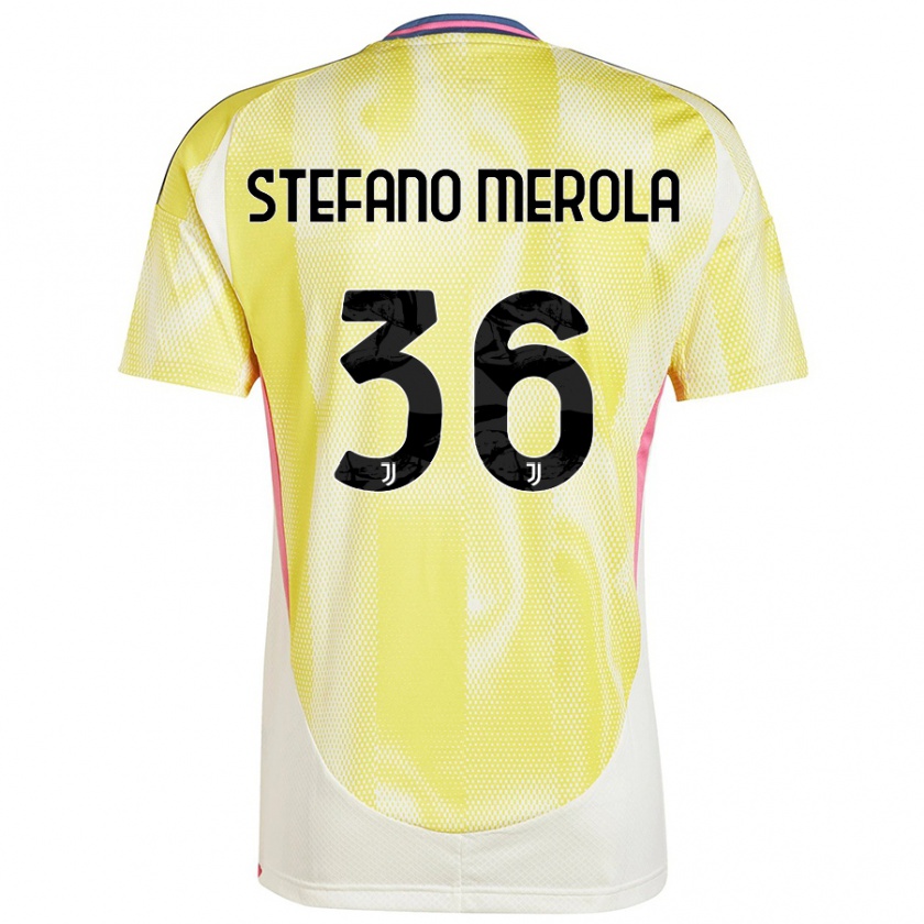 Kandiny Bambino Maglia Antonio Stefano Merola #36 Giallo Solare Kit Gara Away 2024/25 Maglietta